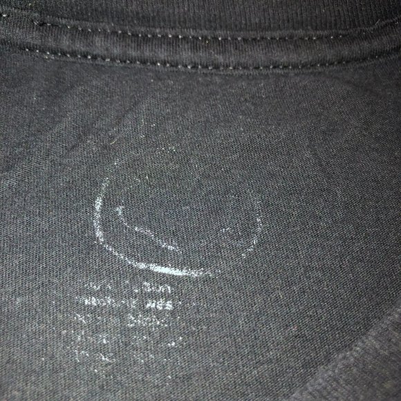 BLACK NIRVANA T SHIRT SZ S BLACK GRUNGE ROCK HAPPY FACE LARGE LOGO COTTON WOMENS - Picture 3 of 3